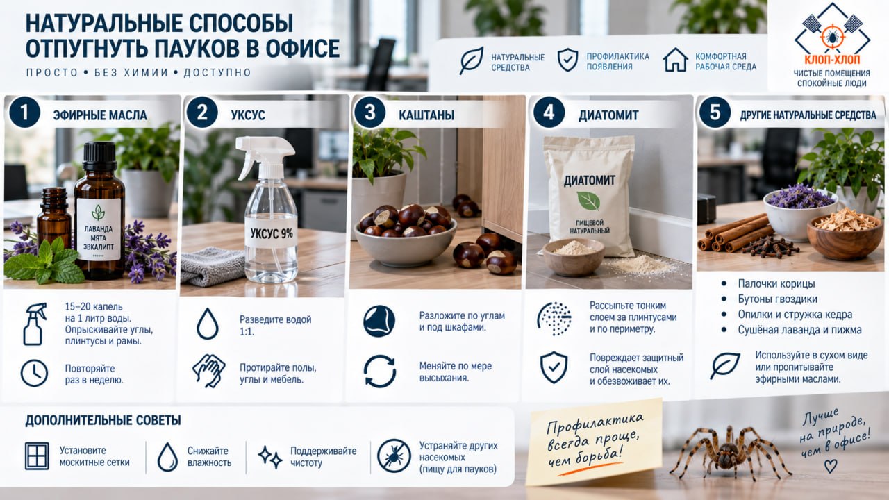 Народные средства и отпугиватели: эфирные масла, уксус, каштаны и диатомит